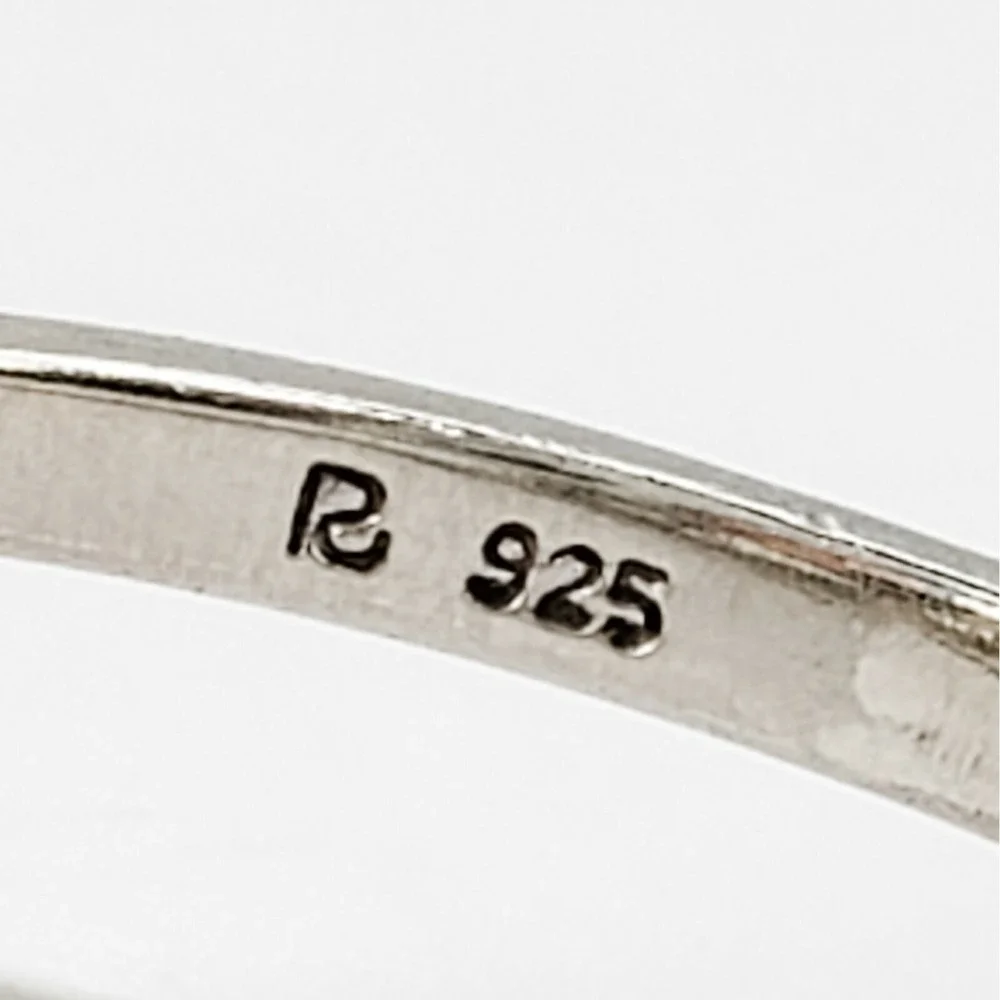 Ross Simons Bypass Ring Sterling Silver 7.75 Silver Graduated Channel Set Stone